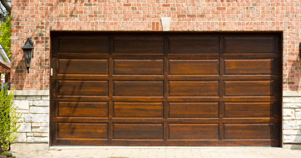 wooden garage door